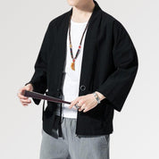 Black Men's Kimono 'Yuudai'