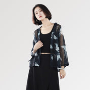 Black Transparent Kimono 'Hayko'