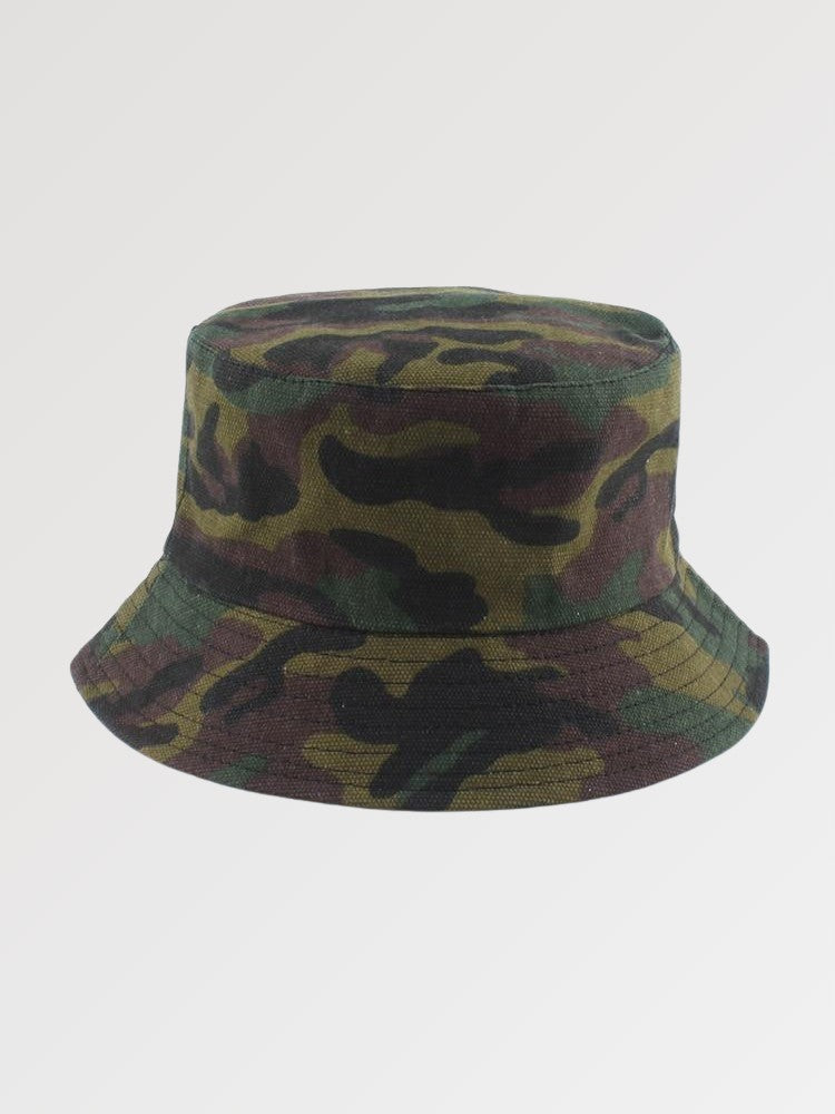 Green woodland camo bucket hat — Tokyo workwear cotton, wtaps camo bucket hat alternative