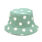 Side view of cute bucket hat with daisies — Tokyo Harajuku cotton, ganni cute bucket hats alternative