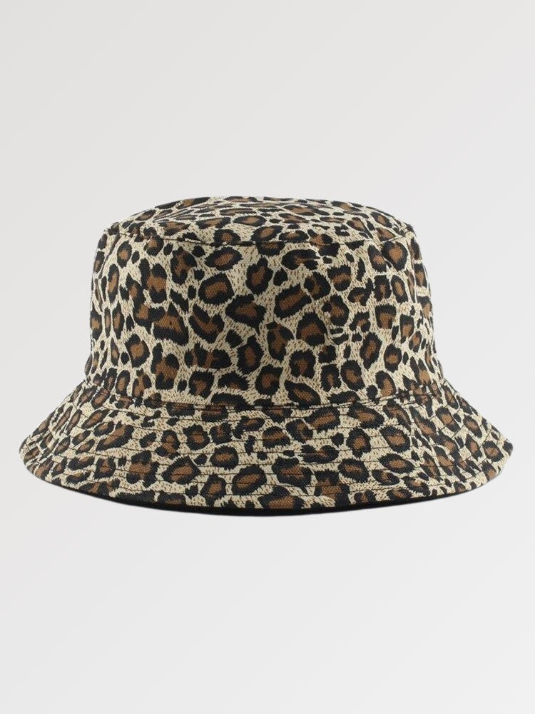 Leopard designer bucket hat in tan and black — Tokyo cotton, gucci leopard bucket hat alternative