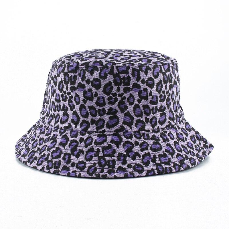 Side view of leopard print bucket hat — Japanese cotton, wacko maria designer bucket hats alternative