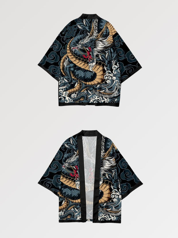 Haori representing the Ryu-Jin dragon in sober and discreet colors