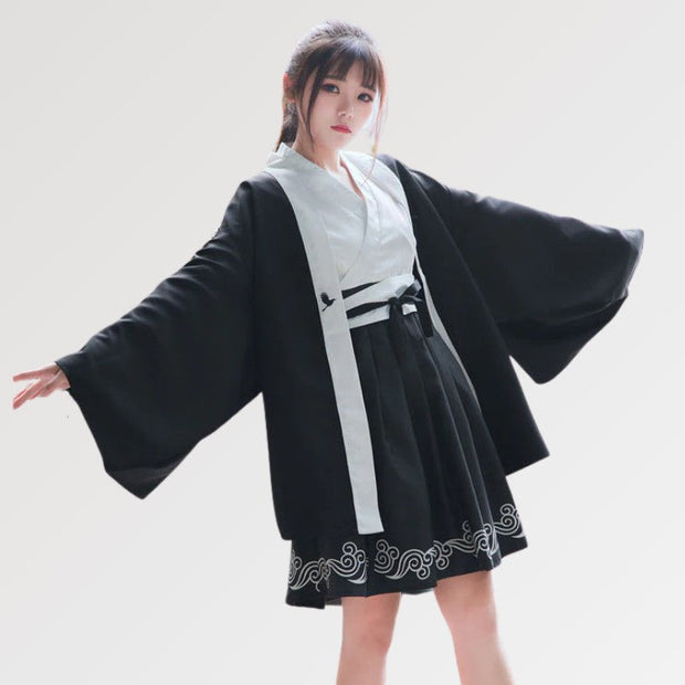 beautiful dress with its kimono set for women