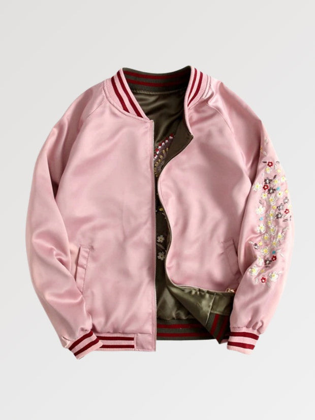 Embroidered Bomber Jacket Women &