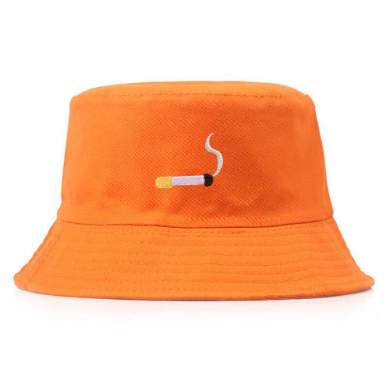 Side view of embroidered streetwear bucket hat — black cotton, stussy embroidered bucket hat alternative