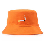 Side view of embroidered streetwear bucket hat — black cotton, stussy embroidered bucket hat alternative