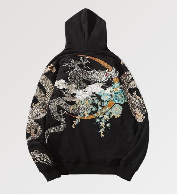 Embroidered Dragon Hoodie