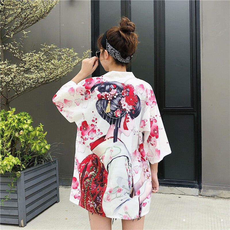 Geisha Kimono Jacket 'Sakura x Geiko'