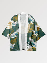 A haori clothing strongly reminiscent of the kimono cardigan with traditional patterns