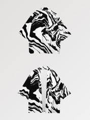Haori summer in traditional japanese style printed with two colors in an abstract design