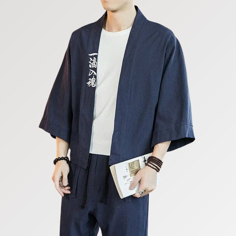 The japanese embroidered Jacket with japanese writing