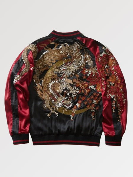 Japanese silk bomber jacket best sale