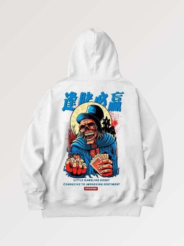 Just put your life on the line to defeat the skeleton on our japanese demon hoodie