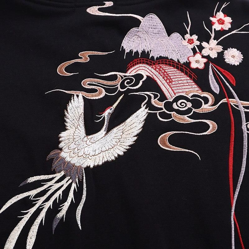 Japanese Floral Hoodie 'Sakura Patchwork'