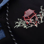 Japanese Floral Hoodie 'Sakura Patchwork'