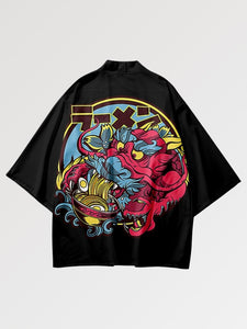 Japanese Haori Pattern 'Dragon x Ramen'