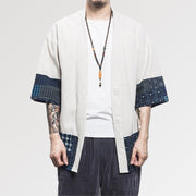 Japanese kimono jacket for men with traditional motifs on the sleeves