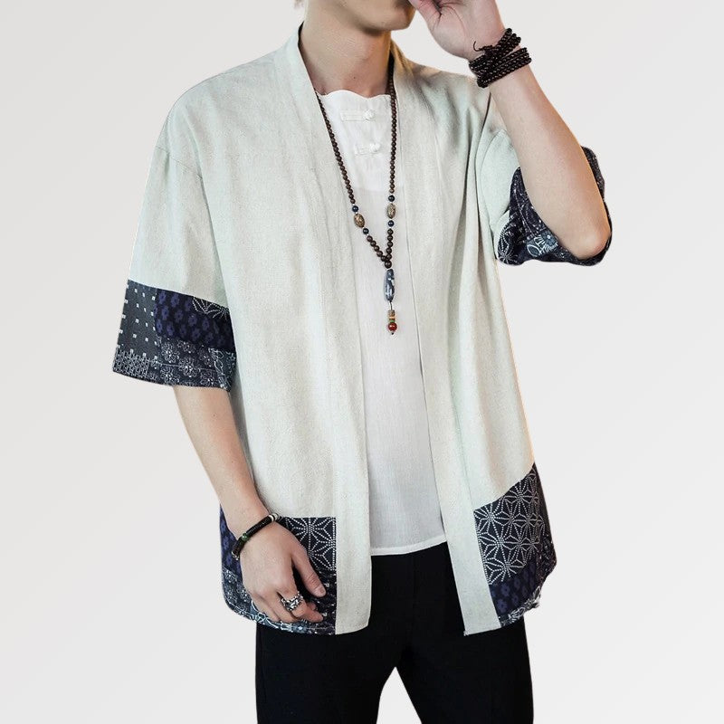 Japanese Kimono Jacket Mens 'Mitsuo'