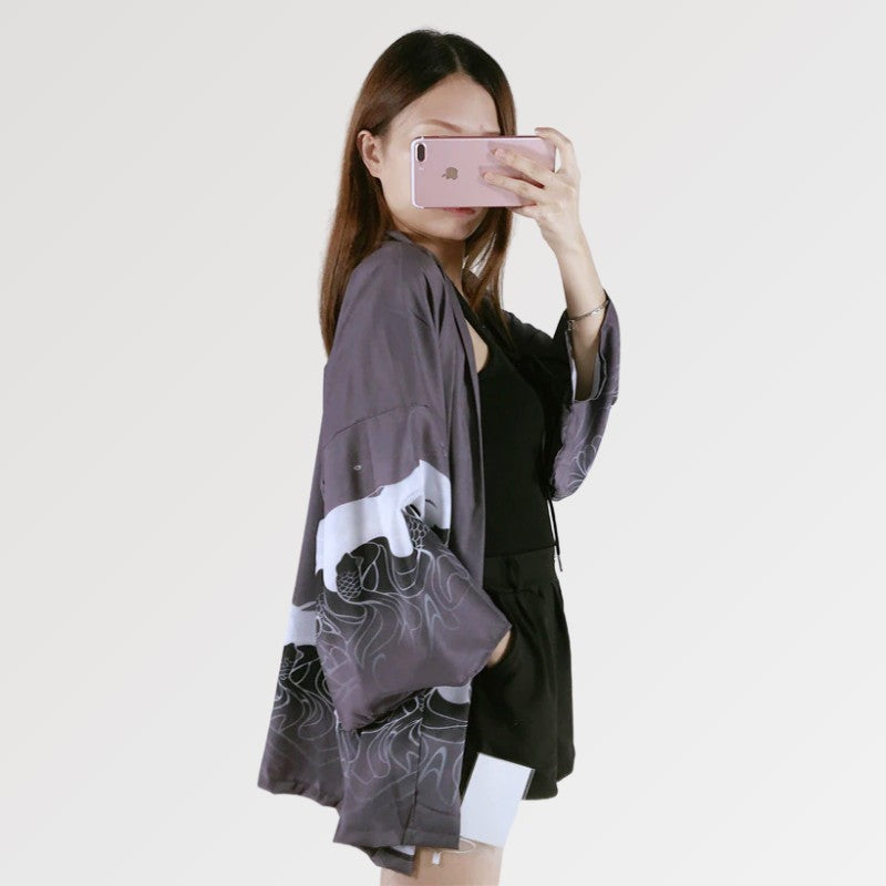 The japanese kimonos for women with flared sleeves