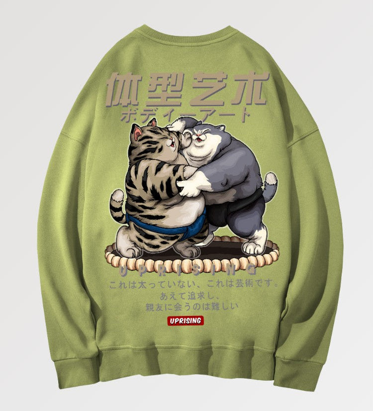 Japanese Printed Sweatshirt 'Hamatesano'