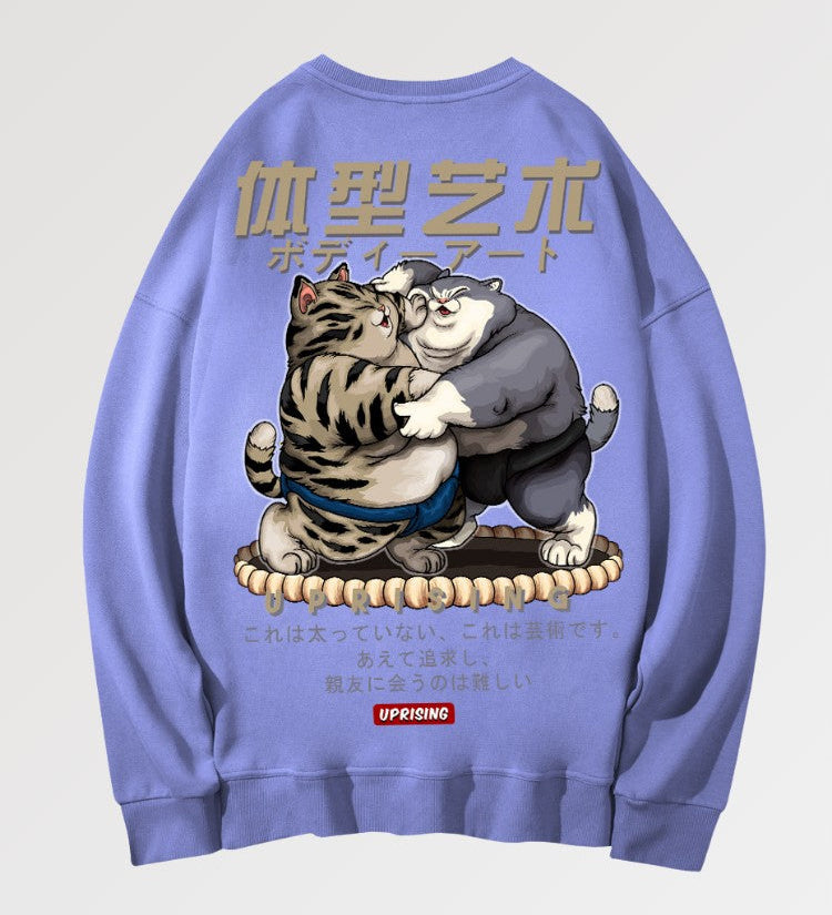 Japanese Printed Sweatshirt 'Hamatesano'