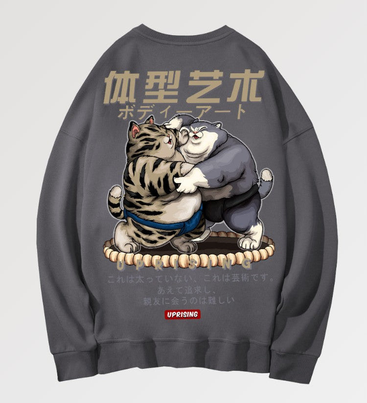 Japanese Printed Sweatshirt 'Hamatesano'