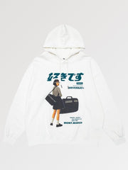 Japanese street style hoodie with printed design worthy of the alleys of Harajuku.
