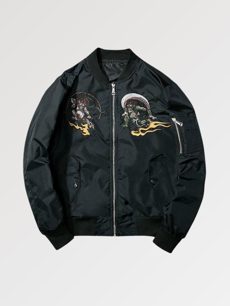 Japanese Streetwear Bomber Jacket 'Yokai'