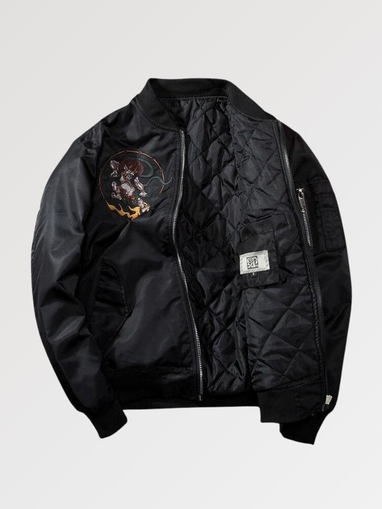 Japanese Streetwear Bomber Jacket 'Yokai'