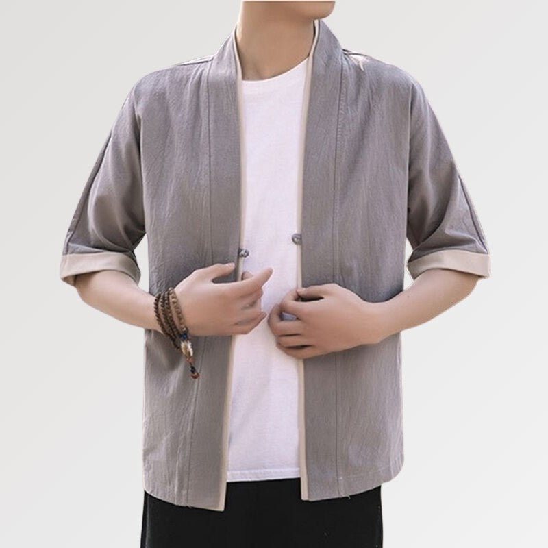 Japanese Style Jacket Mens 'Grey Hideki'