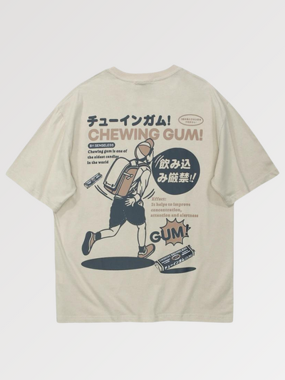 KENZARRO T-Shirt Japan 1968 Tokyo Nagasaki Kyoto Coton Noir Old School Homme  - Gabba Vintage