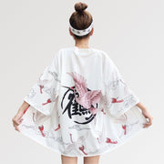 The japanese kimono jacket for women and its Kanji character