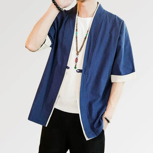 Kimono Jacket Men 'Blue Hideki'