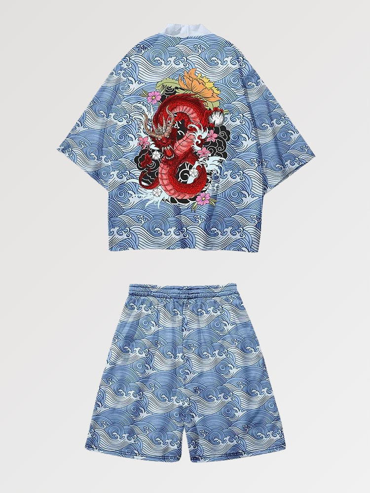 Kimono Set 'Red Drake'