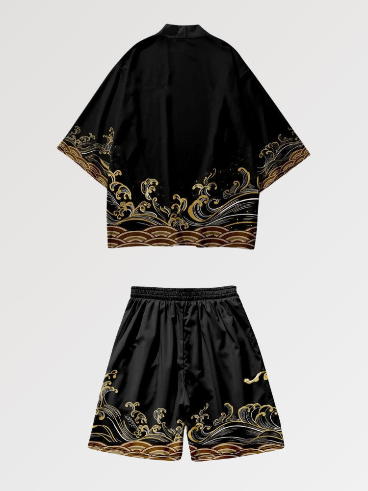 Kimono Set 'Gold Wave'