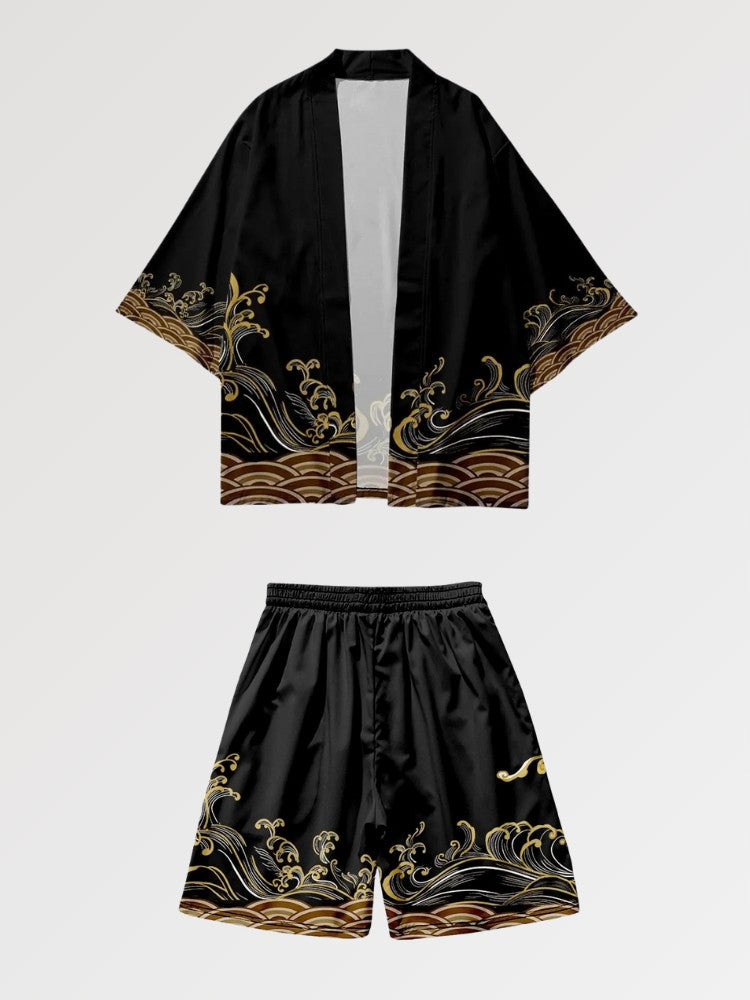 Kimono Set 'Gold Wave'