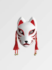 Japanese-style kitsune mask with Kitsune motif