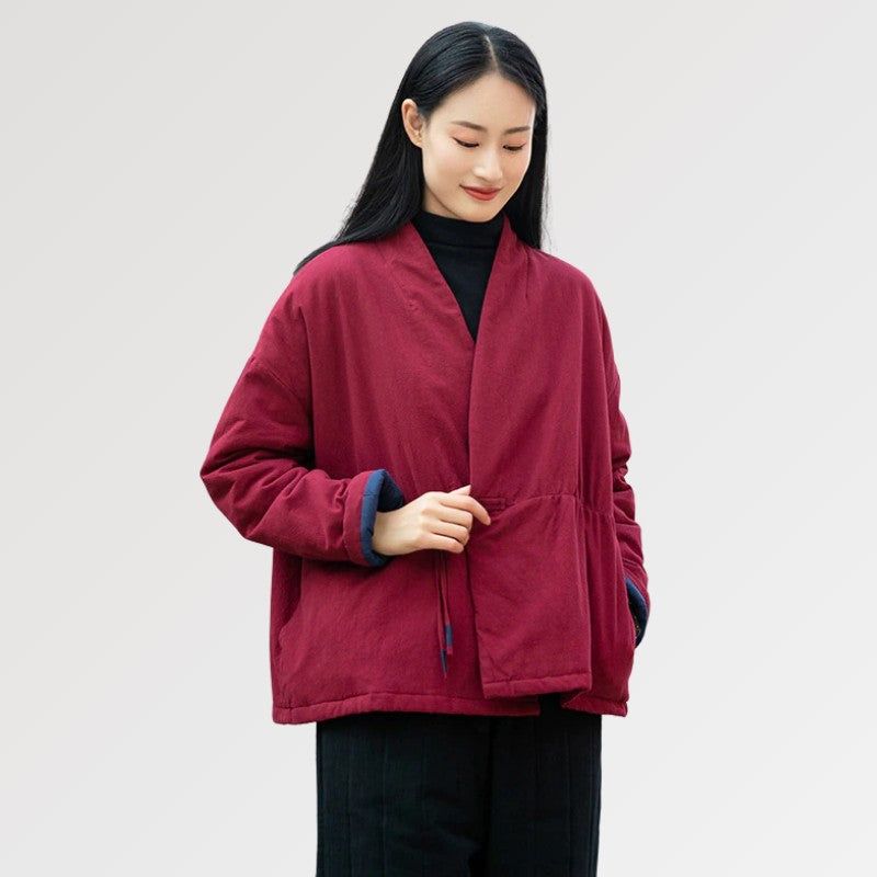 Beautiful women's cotton and linen kimono jacket