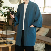 The long kimono jacket for a traditional japanese outfit