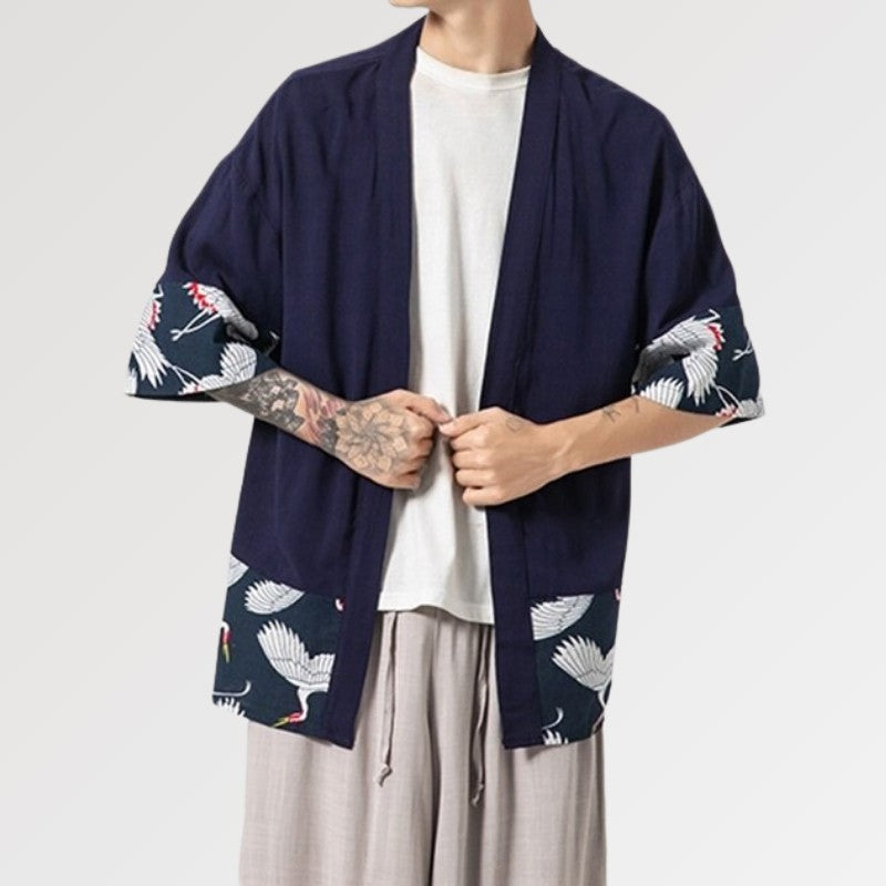 Men's Cardigan Kimono - Kogane