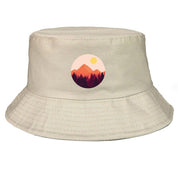 Top view of mens bucket hat — black Japanese cotton, carhartt bucket hat alternative for men