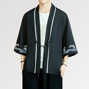 Japanese kimono shirt pattern jacket for mens