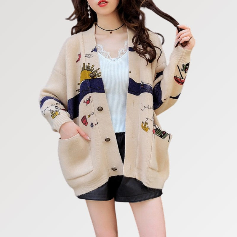 A women's mesh kimono vest for mid-season