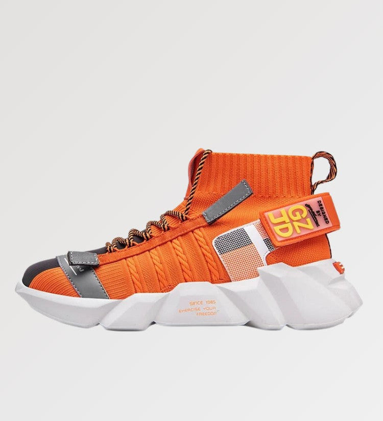Orange Platform Sneakers
