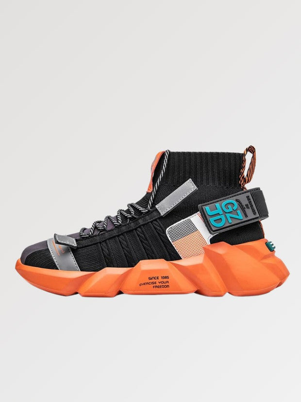 The orange platform sneaker is a special model to match your outfit