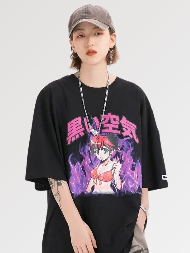 Otaku T Shirt Japan Clothing Black M