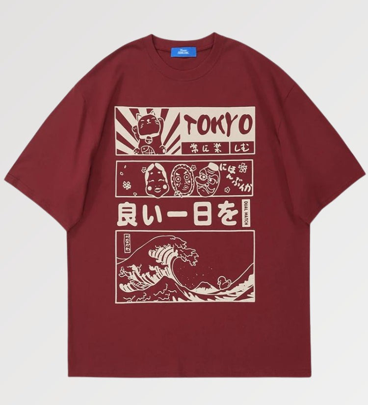 Oversized Japanese T-Shirt 'The Storm'