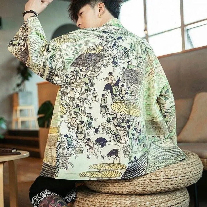 Printed Kimono Jacket