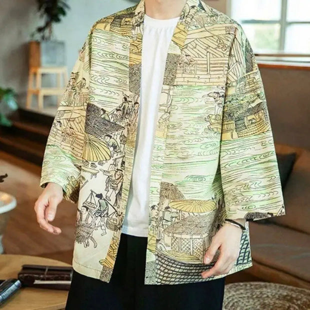 Printed Kimono Jacket &